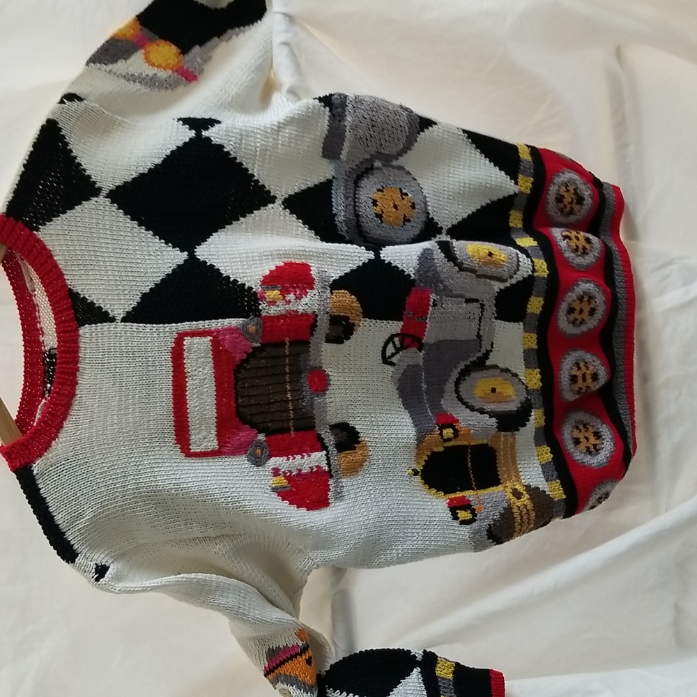 Berek vintage car themed sweater